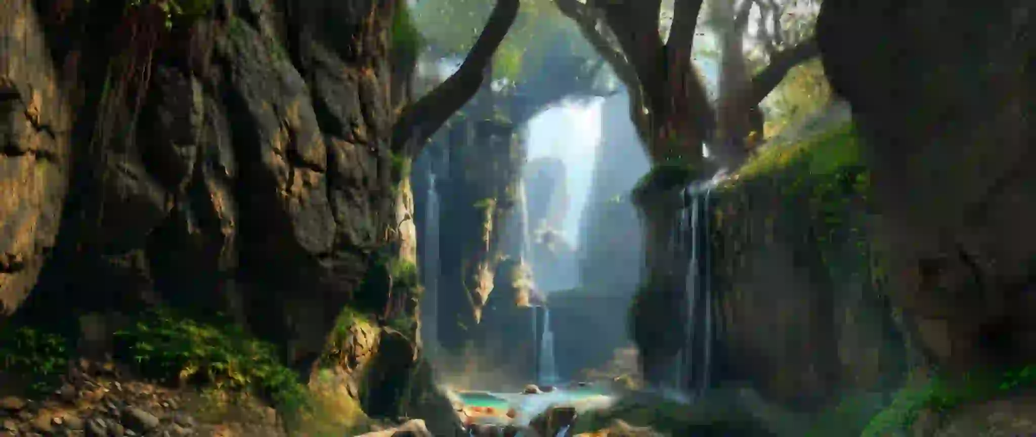 A generated 3D scene framed in the Canvas node