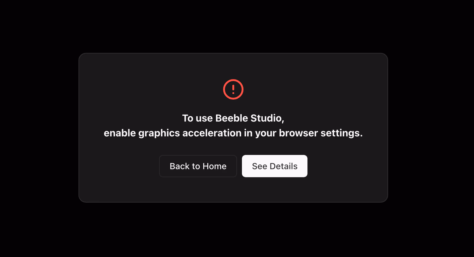 Enable Graphics Acceleration