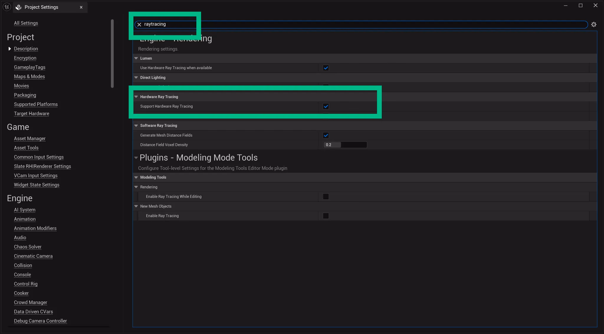 Enable Hardware Raytracing